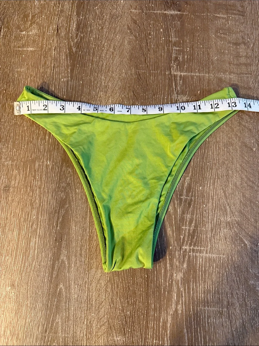 Monday Swimwear Lime Green Bikini Bottom, Size Small